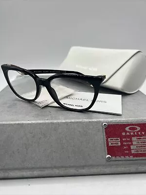 Michael Kors 52[]17 MK4062 Gold Black Eyeglasses New In Case Fast S/H • $74.22