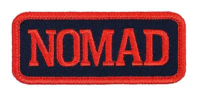 Nomad Embroidered Patch - Blue Twill/Red Iron-On Sew-On Jacket Hat Shirt Bag LG • $12.99