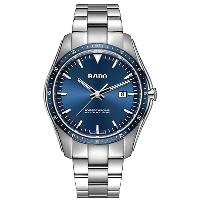 Rado Hyperchrome SWISS Quartz Blue Dial Stainless Steel Men's Watch R32502203 • $724.95