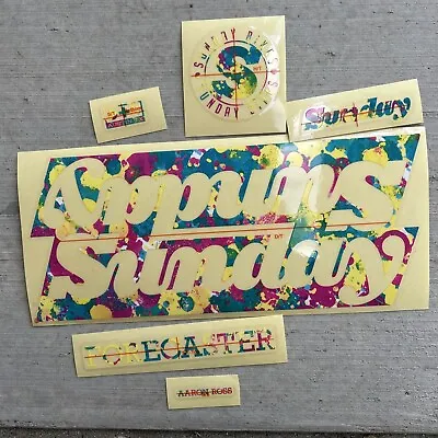 SUNDAY FORECASTER FRAME STICKER KIT Gloss Splatter BMX Bikes Sunday Odyssey Cult • $19.95