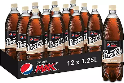 Pepsi Max Vanilla Zero Sugar Cola 12 X 1.25L • $30.92