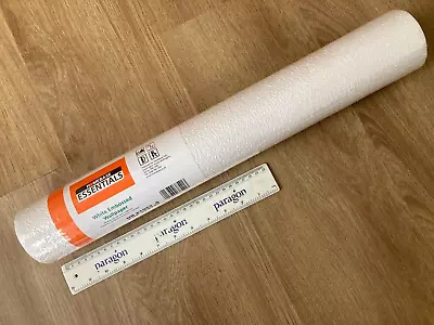 1x WHITE EMBOSSED WALLPAPER (Homebase) BNIB. RRP £14. Post Or Collect • £5.99