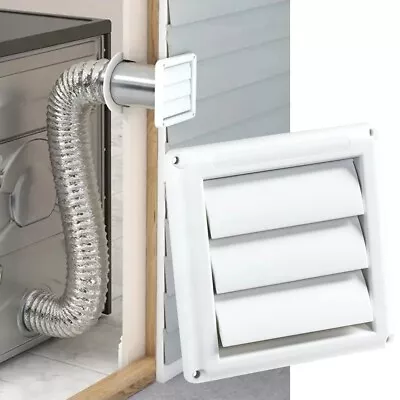 4inch/6 Inch Ventilation Cover Exterior Wall Ventilation Grille White Pipe Vent • £10.51