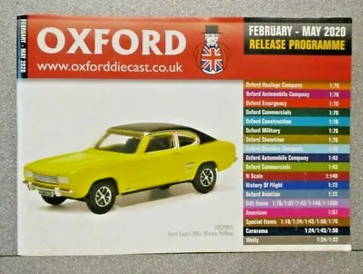 £1.99 • Buy Oxford Diecast Catalogue ~ Release Programme  Feb -may 2020