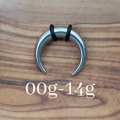 Steel Septum Pinchers Jewelry Horseshoes Gauges 00g - 14g Ring Piercing Nose • $15.99