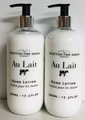2 Bottles Au Lait ~ Hand Lotion With Sweet Almond Oil 17.5 Fl Oz Each • £24.12