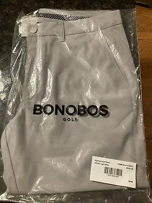 BONOBOS GOLF ~ MENS HIGHLAND TOUR GOLF PANTS~ Light GRAY  ~SIZE 35x 34 NEW A8 • $49