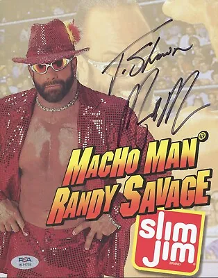 Macho Man Randy Savage ~ Signed Autographed 8x10 Slim Jim WWF Photo ~ PSA DNA • $395