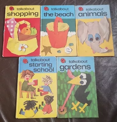 5 Vintage Ladybird Books Talkabout Series 735 1970s Animals Gardens Shopping A8 • £15