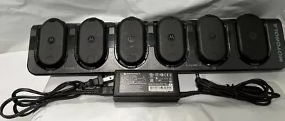 Motorola CLP1010 UHF Two Way Radio 6 Bay Charger W/Adapter • $359.99