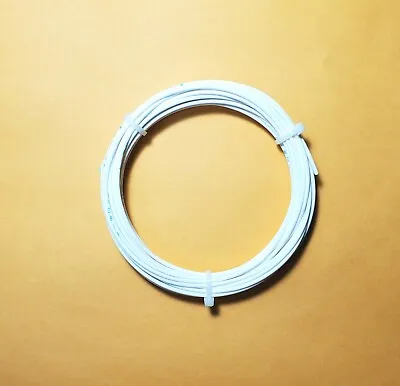 12 AWG White Mil-Spec Wire (PTFE) Stranded Silver Plated Copper 10 Ft • $10.19