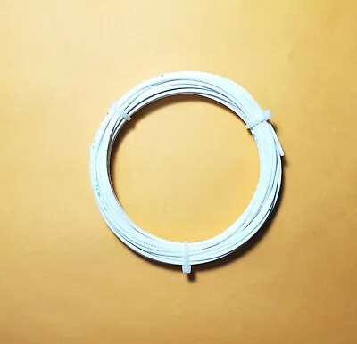 12 AWG White Mil-Spec Wire (PTFE) Stranded Silver-Plated Copper 25 Ft. • $25.49