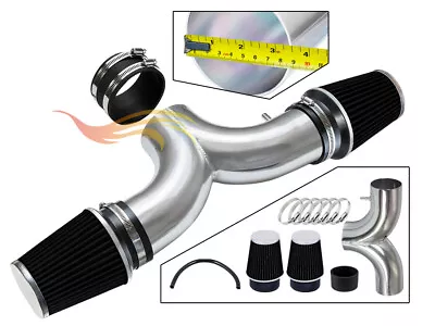 BCP BLACK 97-00 Corvette C5 5.7 V8 Dual Twin Air Intake System + Filter • $71.99