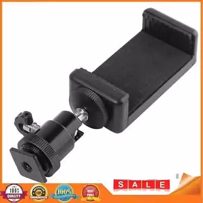 Mobile Phone Clip Holder 360 Ball Head Hot Shoe Adapter Mount For Camera Tripod • £3.77