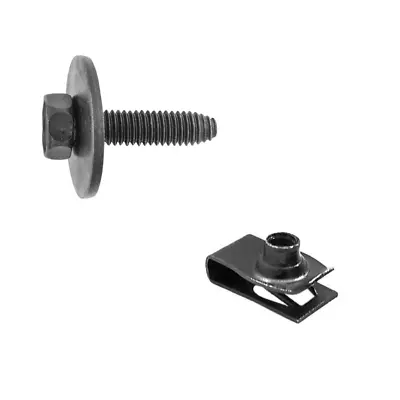 M6-1.0 X 25mm Fender Bolts And Extruded U-Nuts 10-MM Hex Head GM Ford 10 Of Each • $13.83