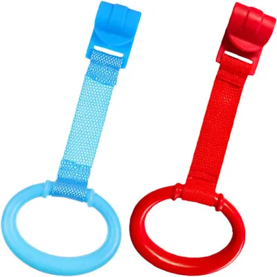 2 Pcs Toddler Walker Tool Play Gym Cot Rings Crib Bed Hanging Baby • £6.68