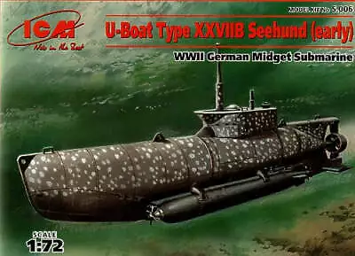 ICM S006 1:72 Type XXVIIB U-Boat 'Seehund' (Early) • £12.96