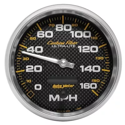 Autometer Carbon Fiber Series 5-inch 160 MPH Elec. Programmable Speedometer • $395.68