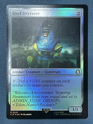 Steel Overseer Foil Fallout MTG PIP • $2.25