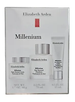Elizabeth Arden Millenium 3 Pack Pc Set Day Renewal Emulsion Night Cream Eye NEW • $39.99