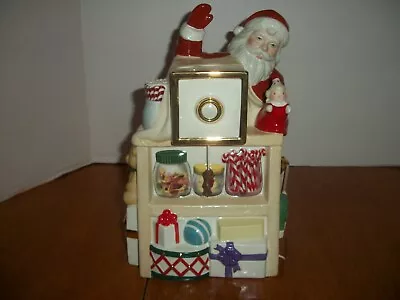 Lenox Figural Santa W/Presents & Candy Musical Pull String Cookie Jar  • $24.95