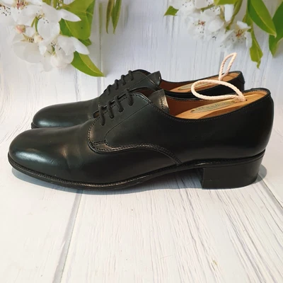 £24 • Buy SANDERS Mens DERBY SHOES Black LEATHER Classic Formal 235 Standard APR2651