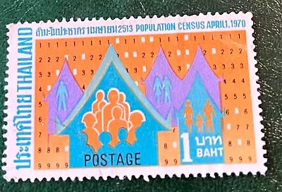 1970 Thailand 1baht Population Census FU E18 • $3.69