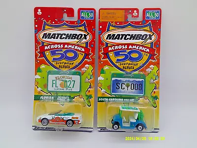 MATCHBOX ACROSS AMERICA 50 Birthday Series-Florida & South Carolina -No Barcodes • $7.99