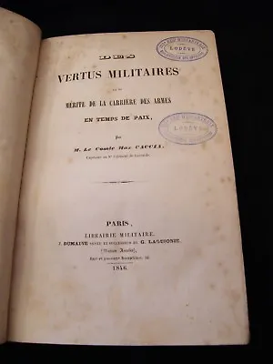   Rare Of Virtues Military IN Time Of Peace 1846 Max Hunting 1ère Edition   • $239.88