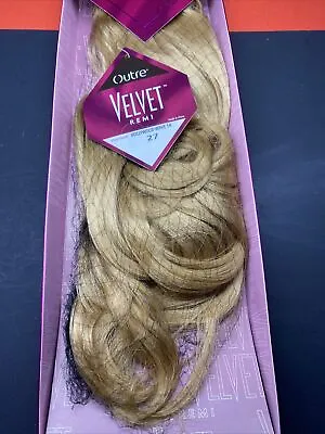 VELVET REMI_100%_human_hair_HOLLYWOOD_WAVE_WEAVE_EXTENSION_14 _#27 • $68