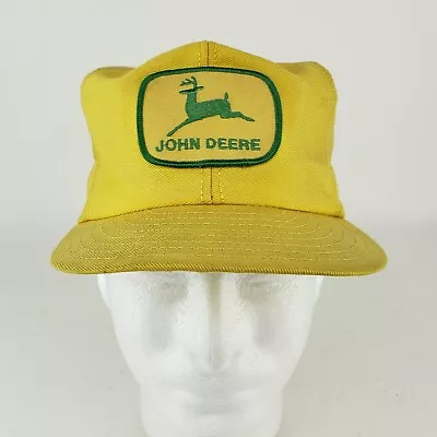 Vintage Louisville Mfg John Deere Yellow Snapback Hat • $29.95