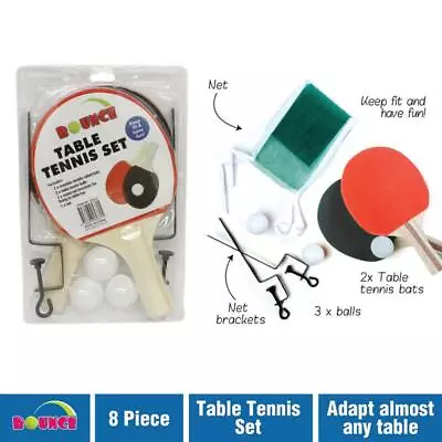 Table Tennis Net And Post Set With Extendable Mini Posts Portable Bats Balls New • $20.22