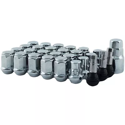 24-7/16 -20RH Chrome Mr Lugnut Bulge Acorn Lug Nut Install Kit For 6 Lug Vehicle • $39.99