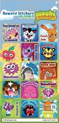 £2.25 • Buy Reward Stickers Reusable Foiled MOSHI MONSTERS 2 Packs (30 Stickers) Kids Chart