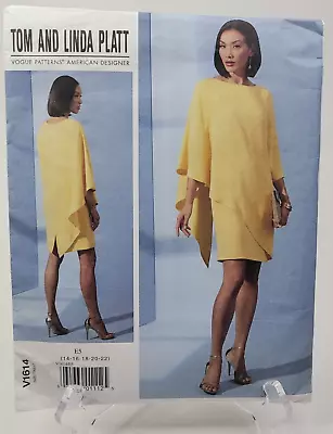 Vogue Designer Pattern 1614 Tom & Linda Platt Misses Asymmetrical Dress 14-22 UC • $24.99