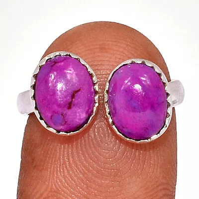 Composite Kingman Purple Mohave Turquoise 925 Silver Ring RYS6 S.7 CR39183 • $14.99