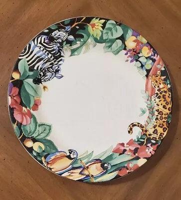 Rain Forest Dinner Plate 10.5  Vitromaster 1993  Sue Kipkin • $14