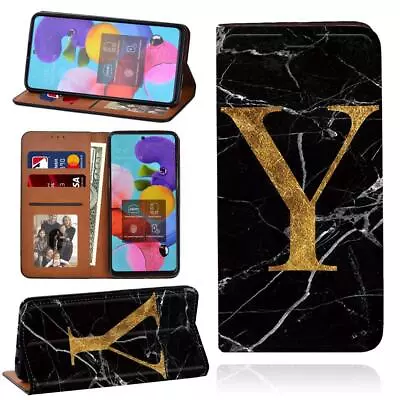 Initial Leather Stand Cover Case For Samsung Galaxy A10 A20E A40 A41 A50 A70 A71 • £4.49