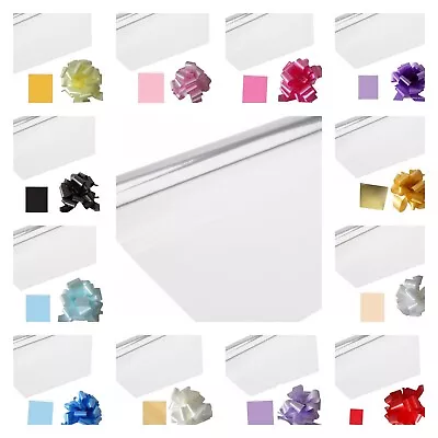 £4.29 • Buy Clear Cellophane Wrap Kit Cello With Pull Bow & Tag For Hampers / Birthday Gifts
