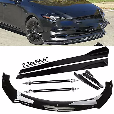 Front Rear Bumper Lip Spoiler Body Kit Splitter Side Skirt For Mazda Speed 3 6 • $129.99