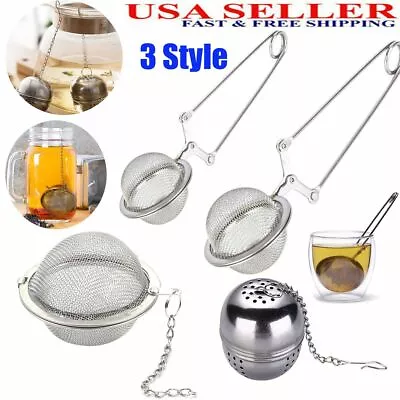 $5.48 • Buy Stainless Steel Tea Infuser Sphere Loose Leaf Strainer Locking Spice Filter Ball