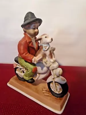 2001 Melody In Motion Exclusive Member Figurine Willie The Rider Dog Motorcycle • $14.99