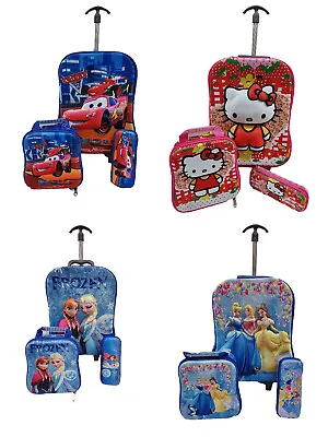 £32.99 • Buy 3 Piece Childrens Kids Scool Cabin Trolley Lunch Bag Pencil Case Boys Girls UK