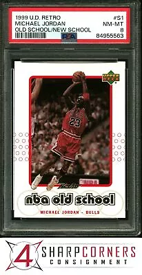 1999 Ud Retro Old School/new School #s1 Michael Jordan Hof Psa 8 • $0.99
