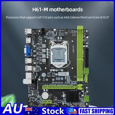 H61 LGA1155 Motherboard Sets Computer Motherboard RAM DDR3 I3 2130 I5 3470 CPU • $54.07