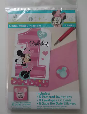 Disney Baby Minnie Mouse Invitations 1st Birthday • $3.99