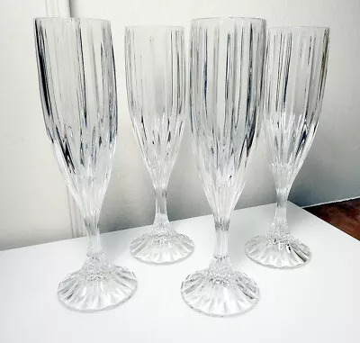 Mikasa Crystal PARK LANE Champagne Flutes Sets Of 4 • $59.95