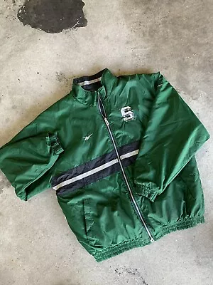 Vintage 90s Reebok Mens XL Michigan State University Reversible Puffer Jacket • $89.99