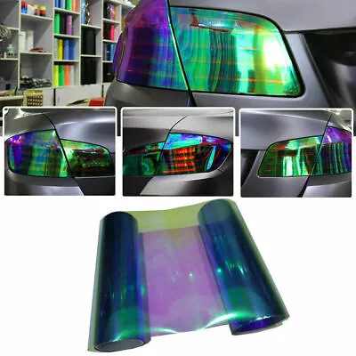 Chameleon Blue Tint Film Auto Headlight Tail Fog Light Lamp Decal Sticker Decor • $6.89