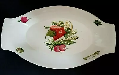 Vintage Egersund Norway Oval Serving Dish In Vegetable Pattern - 26.5 X 15.5 Cm • £7
